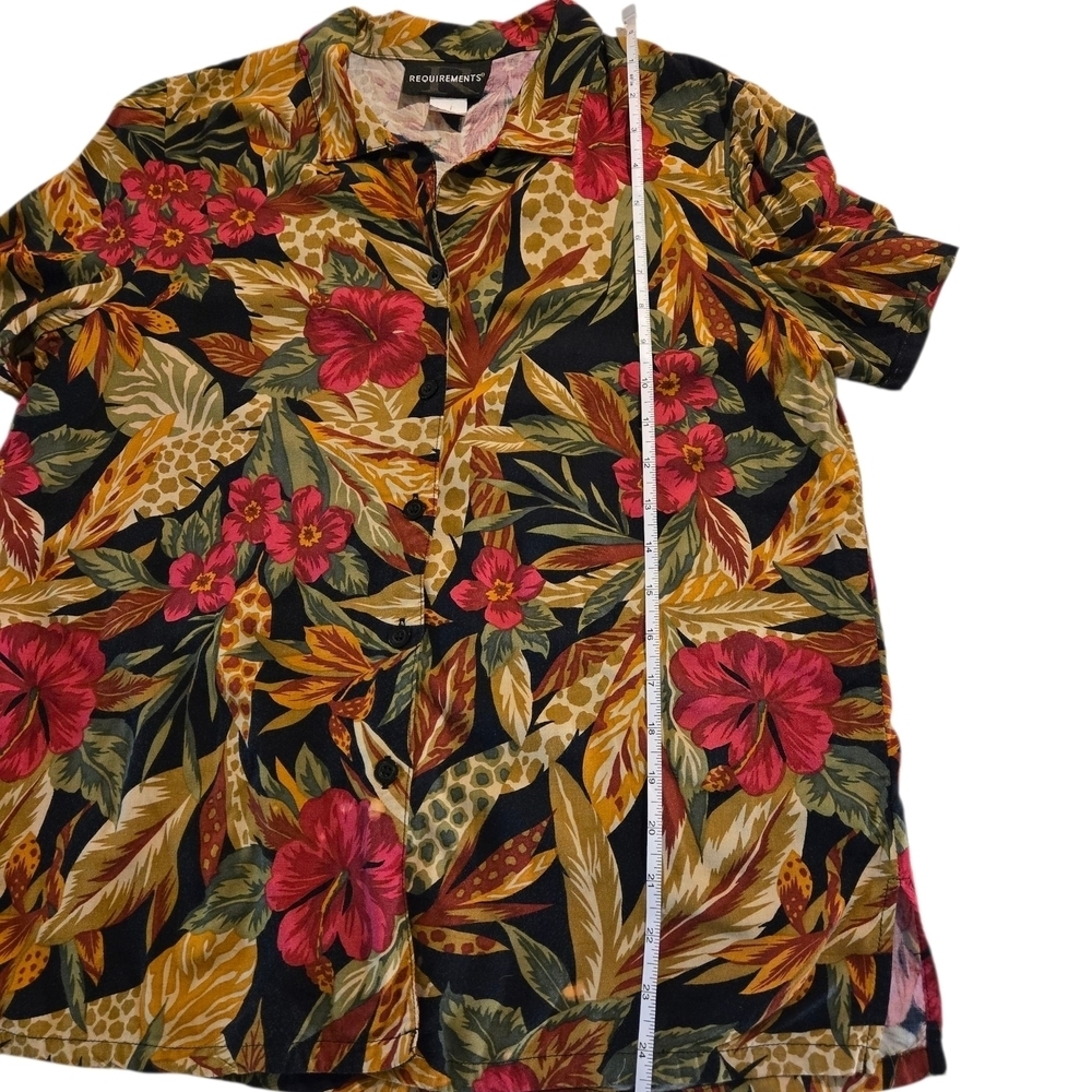 Requirements Tropical Leaf Print Shirt - Picture 6 of 9